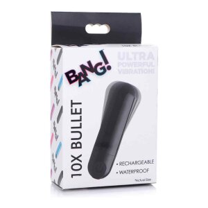 10X Vibrating Metallic Bullet - Black