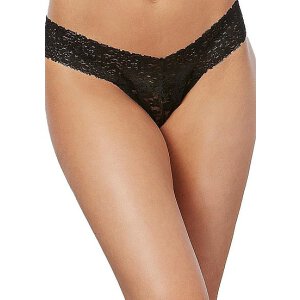 Lace Thong - OS - Black