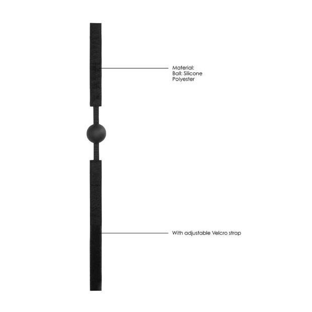 Velvet & Velcro Adjustable Silicone Ball Gag