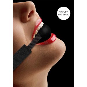 Velvet &amp; Velcro Adjustable Silicone Ball Gag