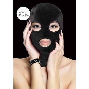 Velvet &amp; Velcro Mask with Eye and Mouth Opening