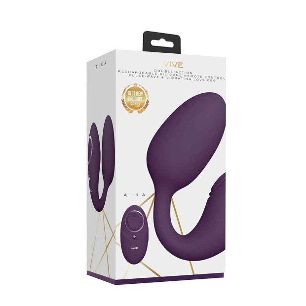 Aika Pulse Wave & Vibrating Love Egg Purple