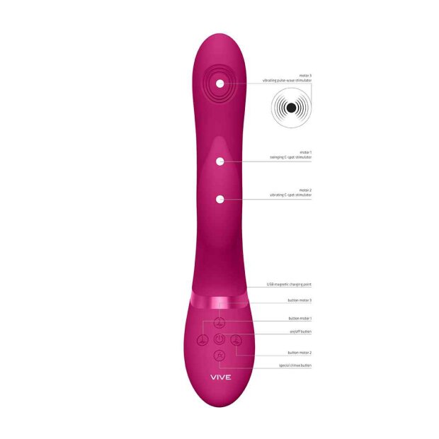Aimi Pulse Wave & Vibrating G-Spot Rabbit Pink