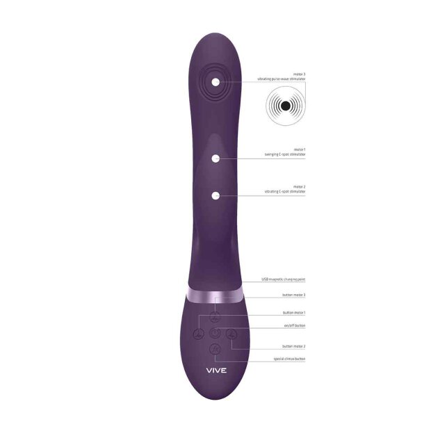 Aimi Pulse Wave & Vibrating G-Spot Rabbit Purple