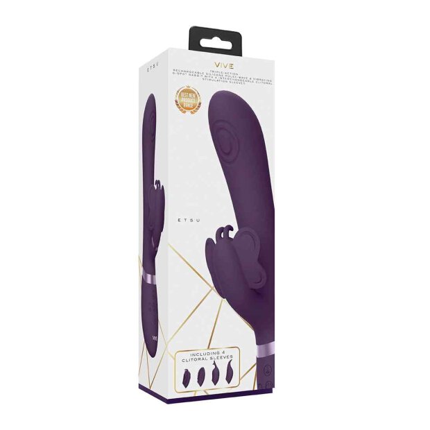 Etsu Pulse Wave G-Spot Rabbit & Clitoral Stimulator Purple