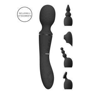 Nami Pulse Wave &amp; Vibrating Wand Black
