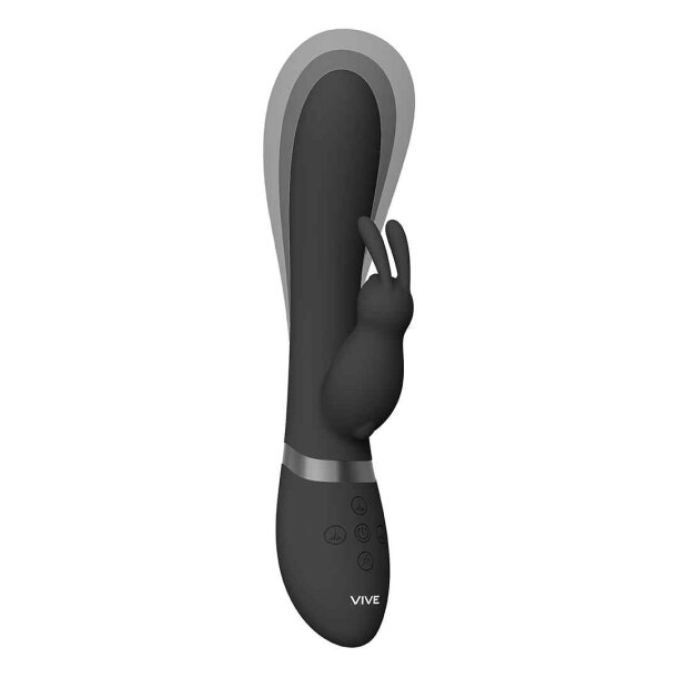 Taka Inflatable & Vibrating Rabbit Black