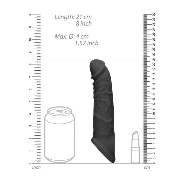 Penis Sleeve 8" Black