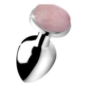 Gemstones - Rose Quartz Gem Large Anal Plug 4,1 cm