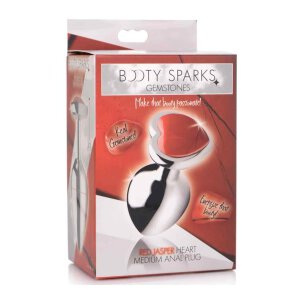 Booty Sparks Gemstones Red Jasper Heart Medium Anal Plug...