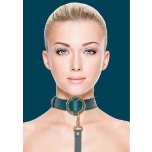 Ouch Halo - Collar With Leash - Green