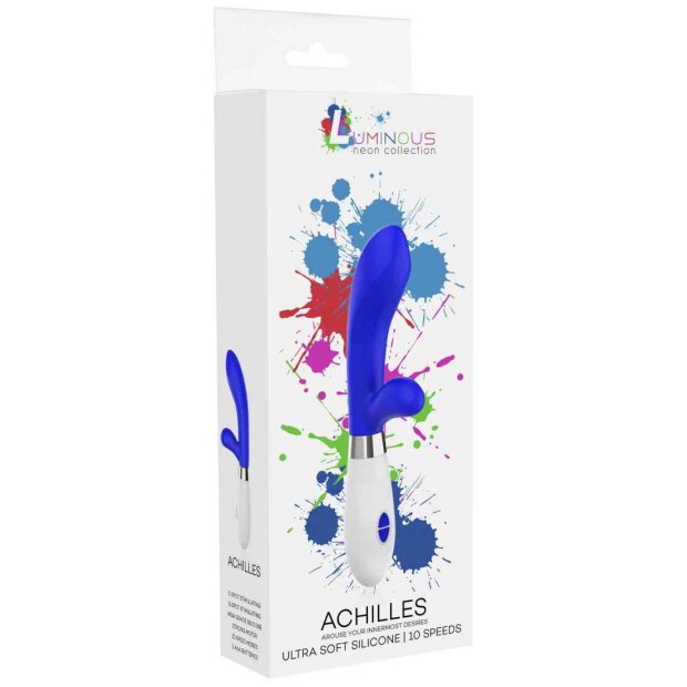Achilles - Ultra Soft Silicone - 10 Speeds - Royal Blue