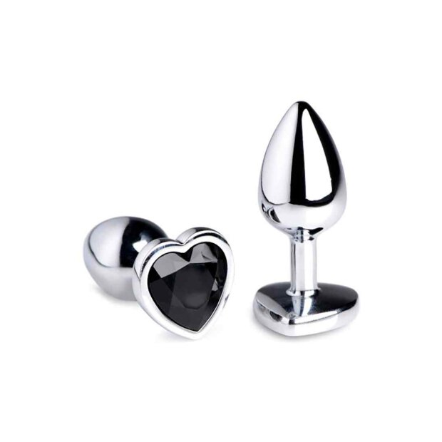 Booty Sparks Black Heart Gem Anal Plug - Small 2,7 cm