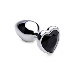 Booty Sparks Black Heart Gem Anal Plug - Small 2,7 cm