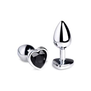 Booty Sparks Black Heart Gem Anal Plug - Small 2,7 cm