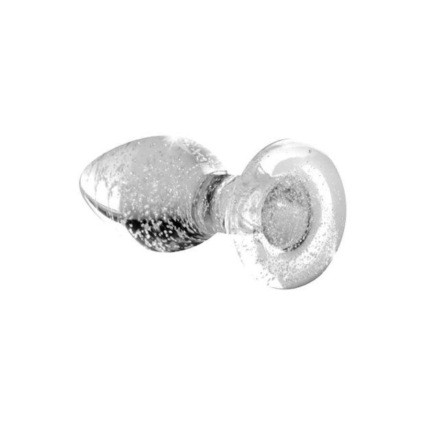 Glow-In-The-Dark Glass Anal Plug - Small