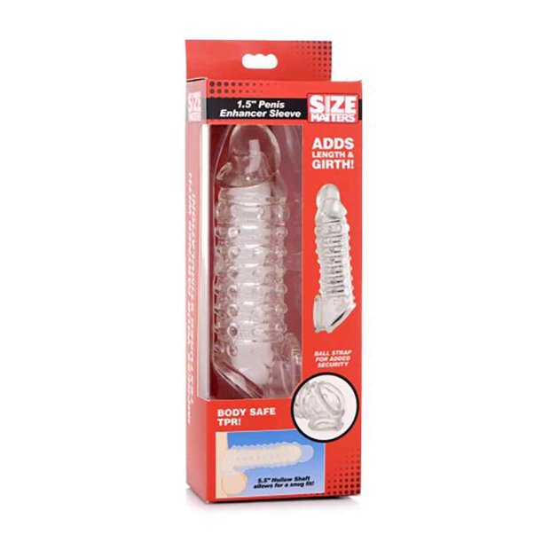 1.5 Inch Penis Enhancer Sleeve - Clear