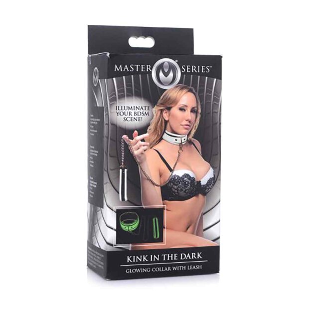 Master Series Kink in the Dark Glowing Collar & Leash