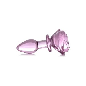 Booty Sparks Glass Small Anal Plug - Pink Rose 2,5 cm