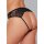 Open Panty Mesh Front Lace Back  -  Black - OS