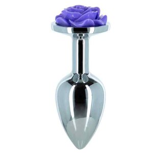 Lux Active - Metal Butt Plug Purple Rose 3,5 cm