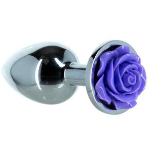 Lux Active - Metal Butt Plug Purple Rose 3,5 cm