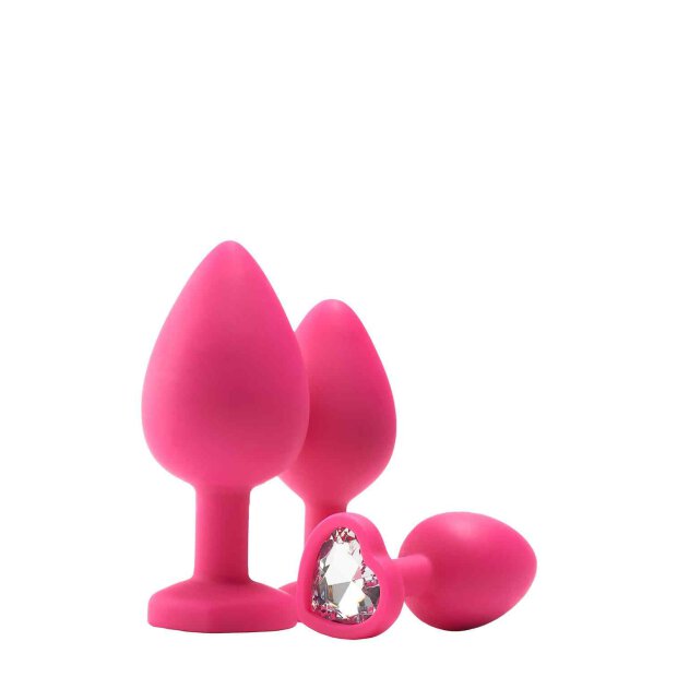 Flirts Anal Training Kit Gem Stone Pink