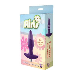Flirts 10 Functions Vibrating Plug Purpl