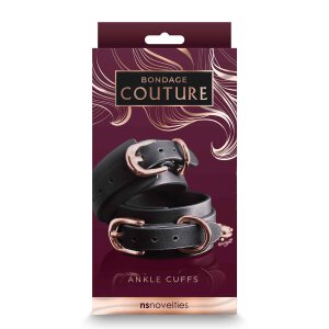 Bondage Couture Ankle Cuffs Black