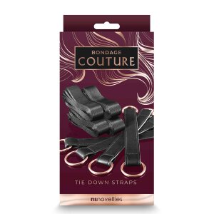 Bondage Couture Tie Down Straps Black