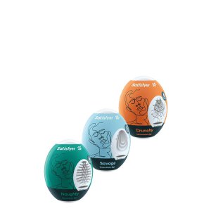 Satisfyer Masturbator Egg 3er Set Naughty, Savage, Chrunchy