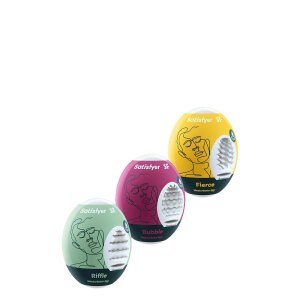 Satisfyer Masturbator Egg 3er Set Riffle,Bubble,Fierce