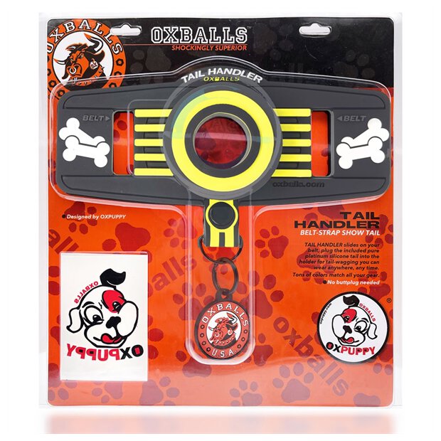 Oxballs TAIL HANDLER Belt-Strap Show Tail - Yellow