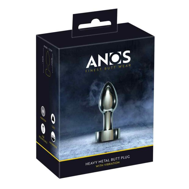 ANOS Heavy Metal Butt Plug with Vibration