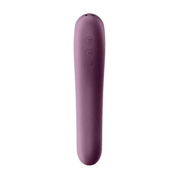 Satisfyer Dual Kiss Insertable Air Pulse Vibrator Wine Red