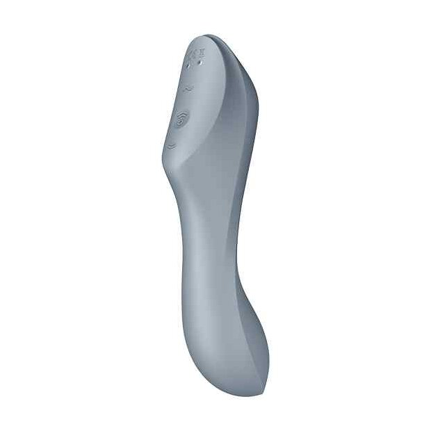 Satisfyer Curvy Trinity 3 Insertable Air Pulse Vibrator Blue Grey
