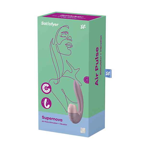Satisfyer Supernova Insertable Double Air Pulse Vibrator Old Rose