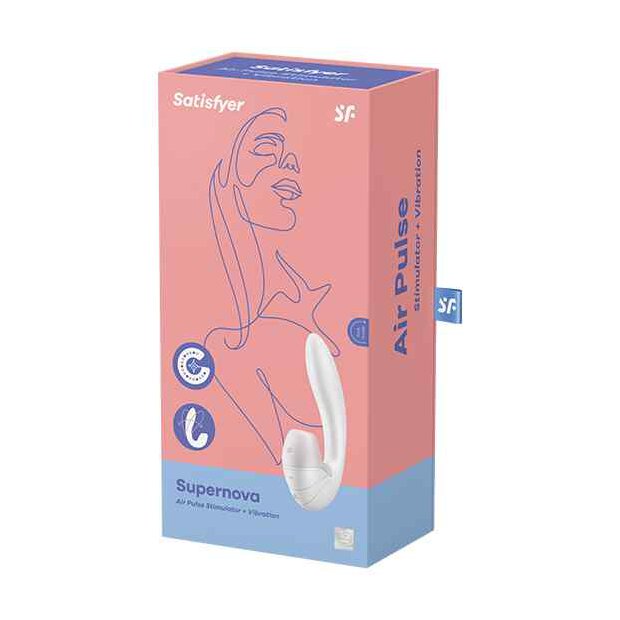 Satisfyer Supernova Insertable Double Air Pulse Vibrator White