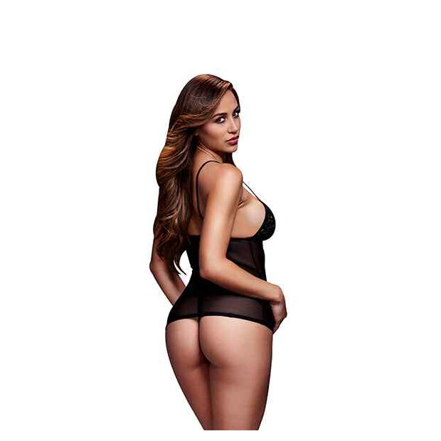 Baci Black Lace Babydoll One Size - Queen Size