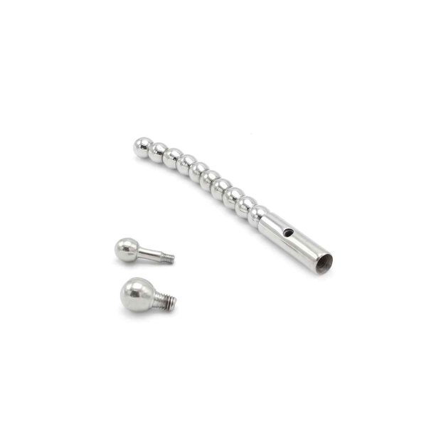 Hollow Penis Plug 2 Removable Nobs Curved