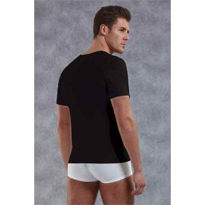 Doreanse Mens T-Shirt V-Neck Short Sleeves Black S - XXL