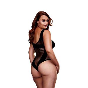 Baci Fishnet Jacquard V Teddy One Size - Queen Size