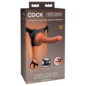 King Cock Elite 7&quot; Comfy Silicone Body Dock Kit