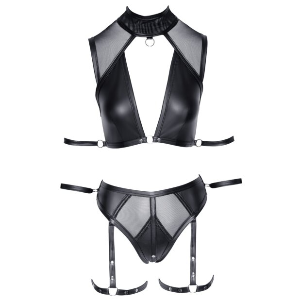 Top und Slip schwarz S - XL