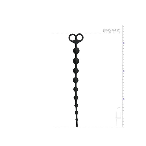 Long Anal Beads Black