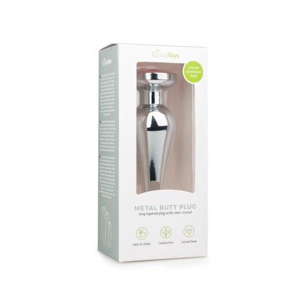 Metal Butt Plug No. 11 Silver/Pink