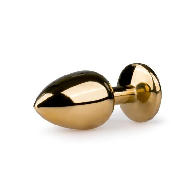 Metal Butt Plug No. 1 -Gold/Clear