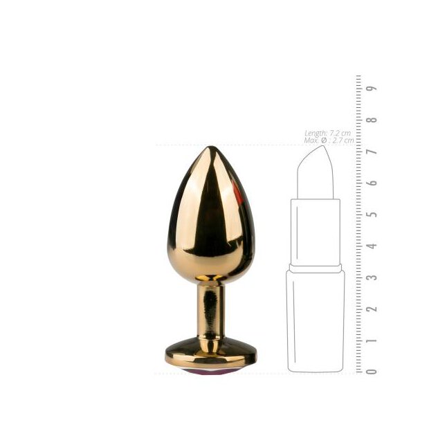 Metal Butt Plug No. 1 -Gold/Clear