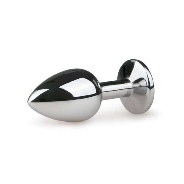 Metal Butt Plug No. 1 Silver/Clear