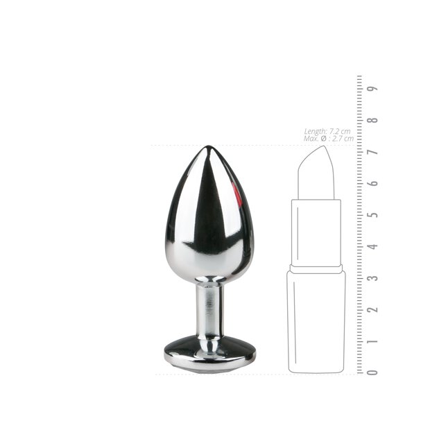 Metal Butt Plug No. 1 Silver/Clear